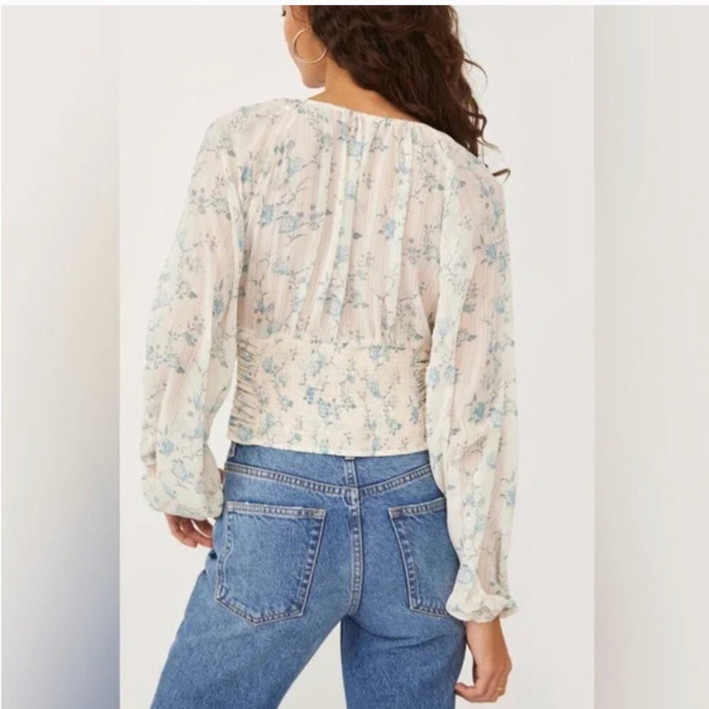 💎NEW: Free People - Vintage Floral Design Blouse - Picture 5 of 8